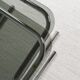 Pair of nesting tables in smoked glass and chrome legs.