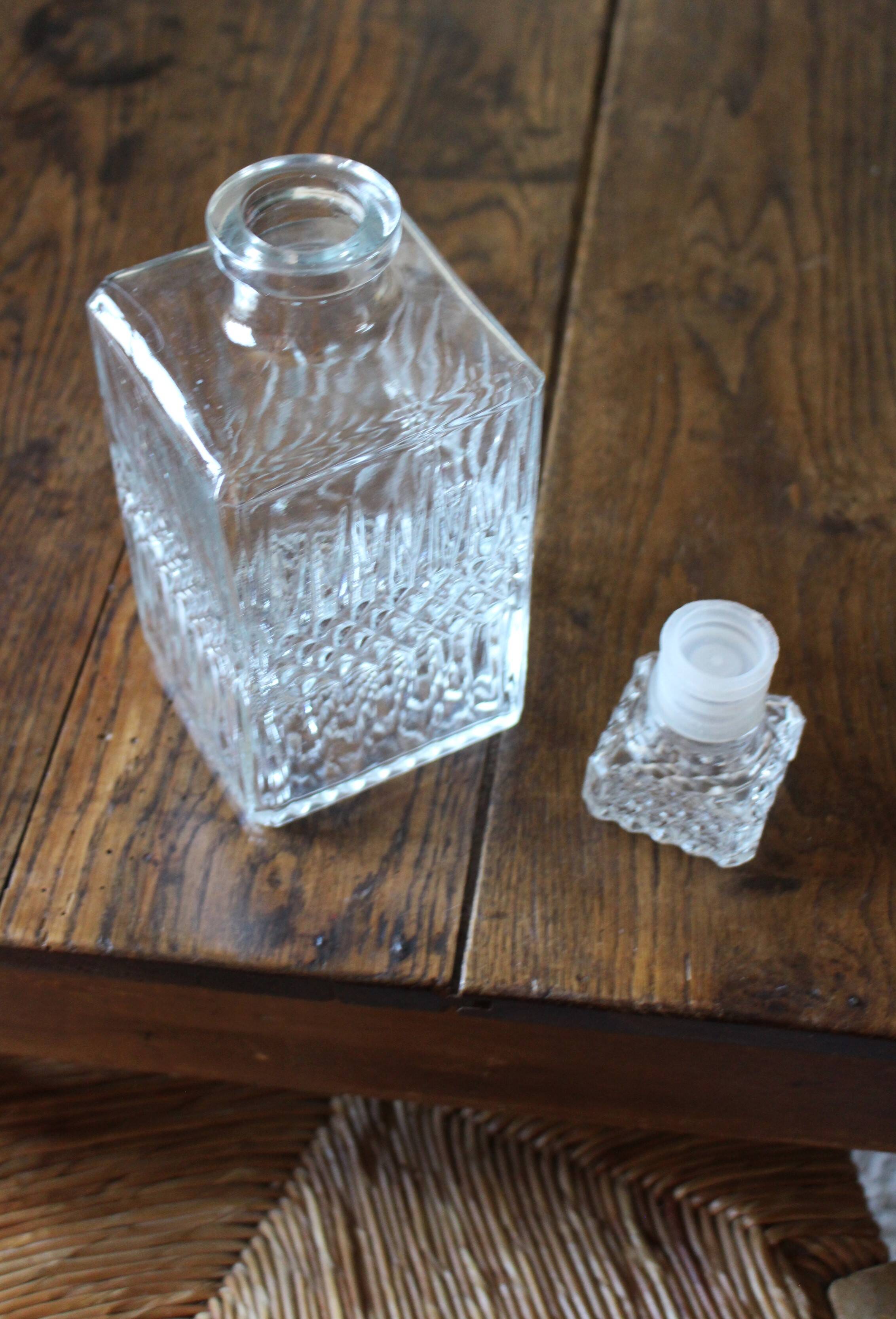 Glass whisky carafe, 80s