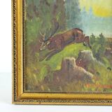 Set Of 2 Paintings, Paint On Paper, By M. Hrušovská, Czechoslovakia 1950s