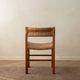 Vintage set of six French mid-century dining chairs in wood and rush, 1960s