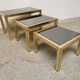 Tables gigognes laiton doré vintage 1970