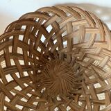 Woven wicker planter