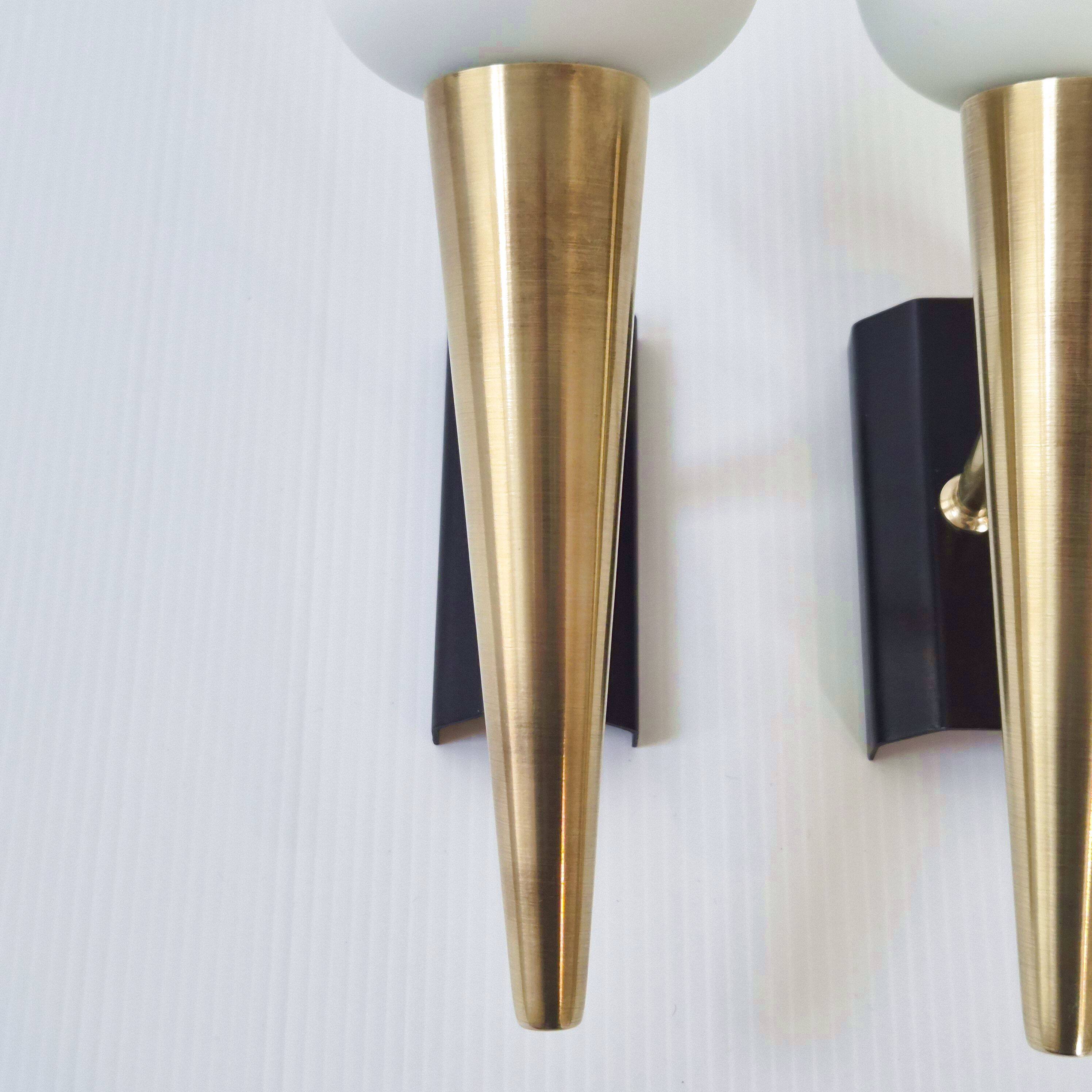 Pair of vintage wall lights from the 1950s.