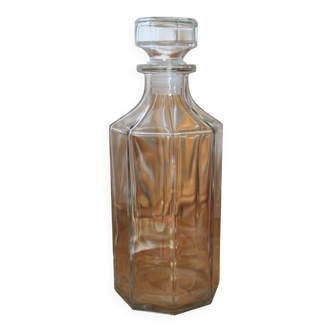 Faceted glass carafe