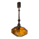 Vintage glass and teak suspension