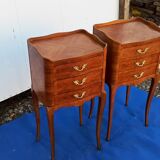Pair of rosewood bedside tables