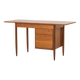 Scandinavian mid century teak desk with extension by Austvoll Møbelfabrikk,