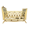 Napoleon III period cot in lacquered and gilded wood around 1880