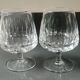 Lot 4 Glasses Cognac/Brandy. Trapezoidal. Drop/diamond point patterns.