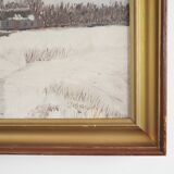 Painting „The Winterscape”, Scandinavian design, 1960s