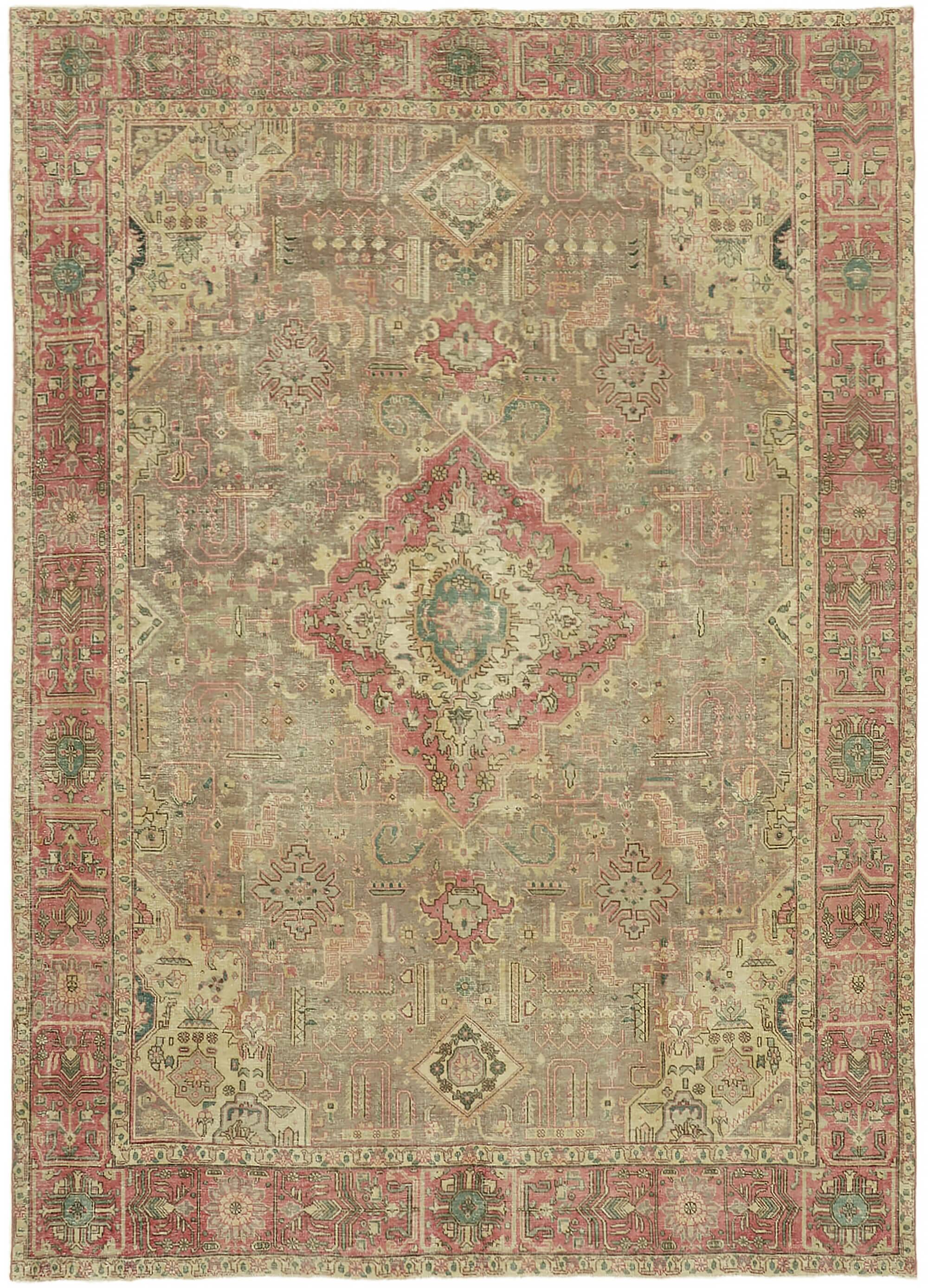 1970s 245 cm x 340 cm beige wool carpet