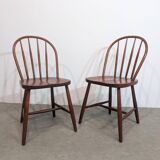 Pair of chairs with rounded backs, mid-20th century