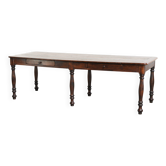Table à manger de ferme XXL en chêne anglais du début du 19e siècle