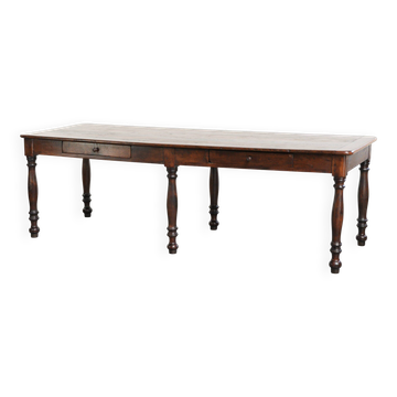 English oak early 19th century XXL farmhouse dining table