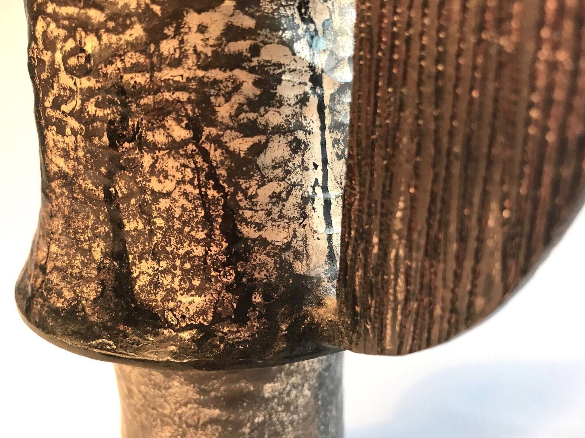 Italian brutalist lidded bronze jug by Lorenzo Burchiellaro, 1960s