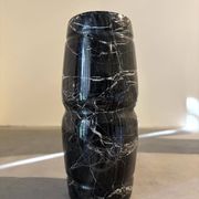 Black marble vase
