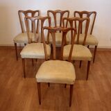 Set of 6 mid-century modern chairs, Italy, 1960s