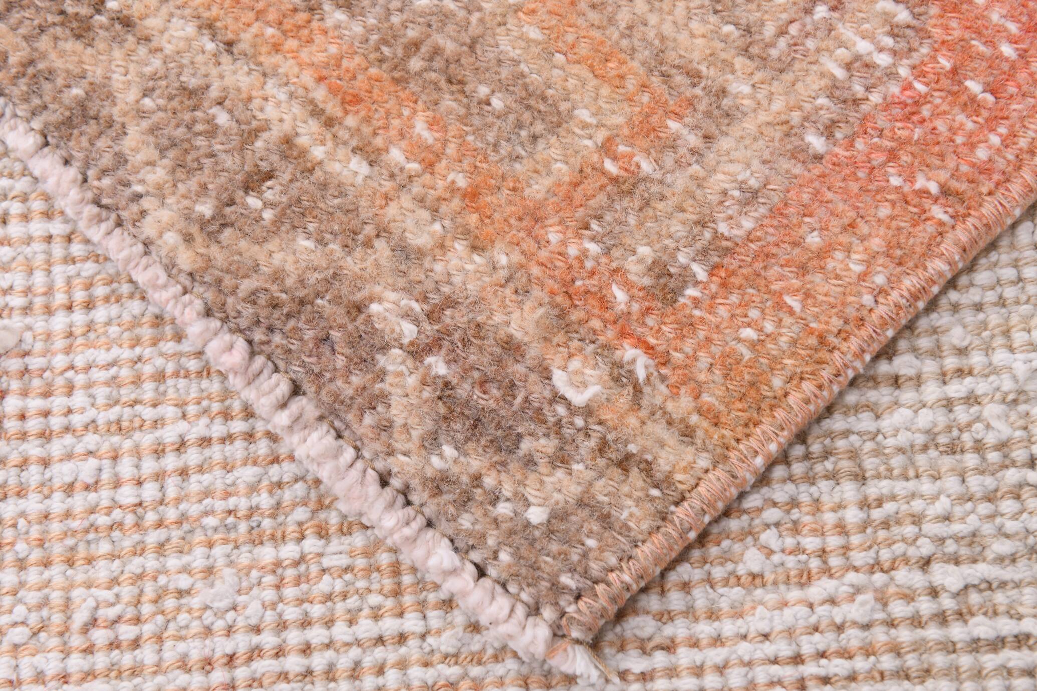 3x12 Pale Red & Brown Vintage Runner Rug, 82x336Cm