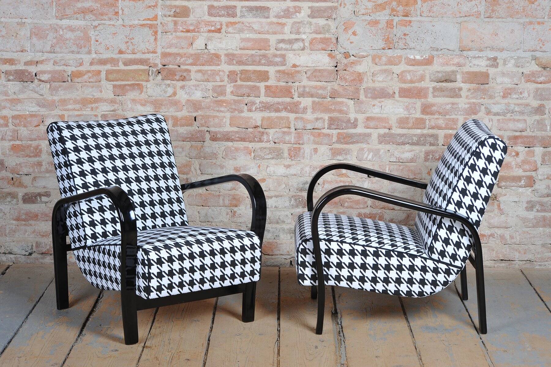 Fauteuils Art Déco par Koželka et Kropáček, tchèque, années 1930, ensemble de 2
