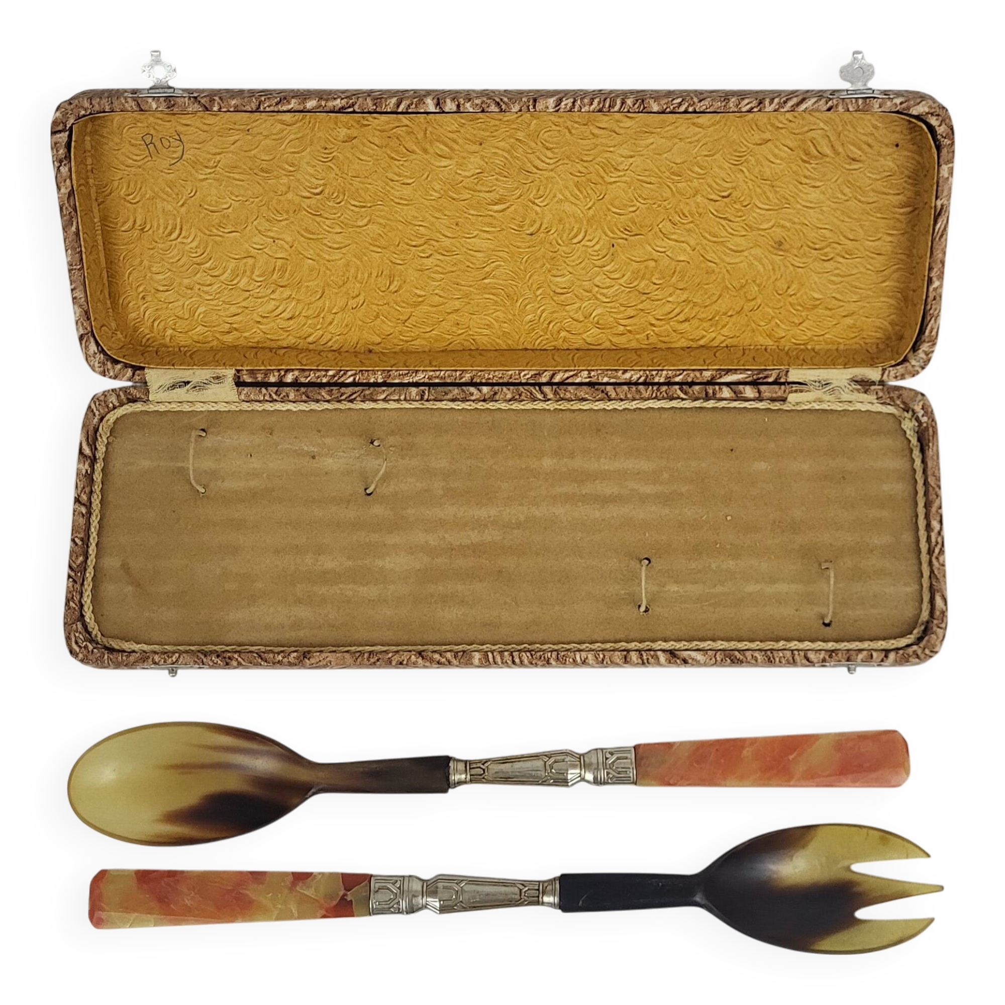 Art Deco salad servers