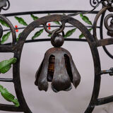 Antique wrought iron chandelier, Germany circa 1900