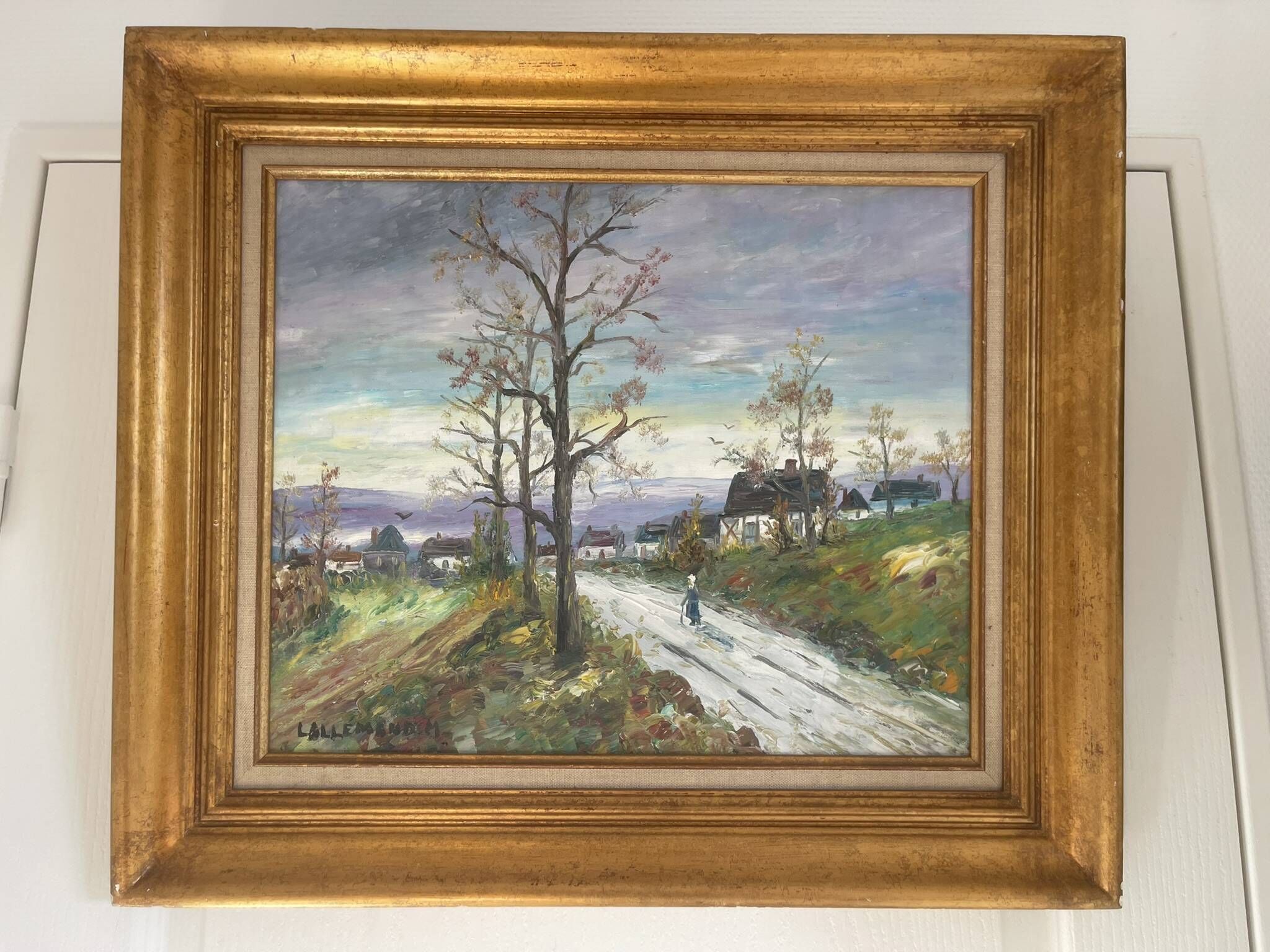 Oil Painting Canvas Country Path Landscape Nature Autumn LALLEMA