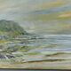Oil on canvas Seaside at Cap Gris-Nez signed Lièvin painter from Calais 1970s