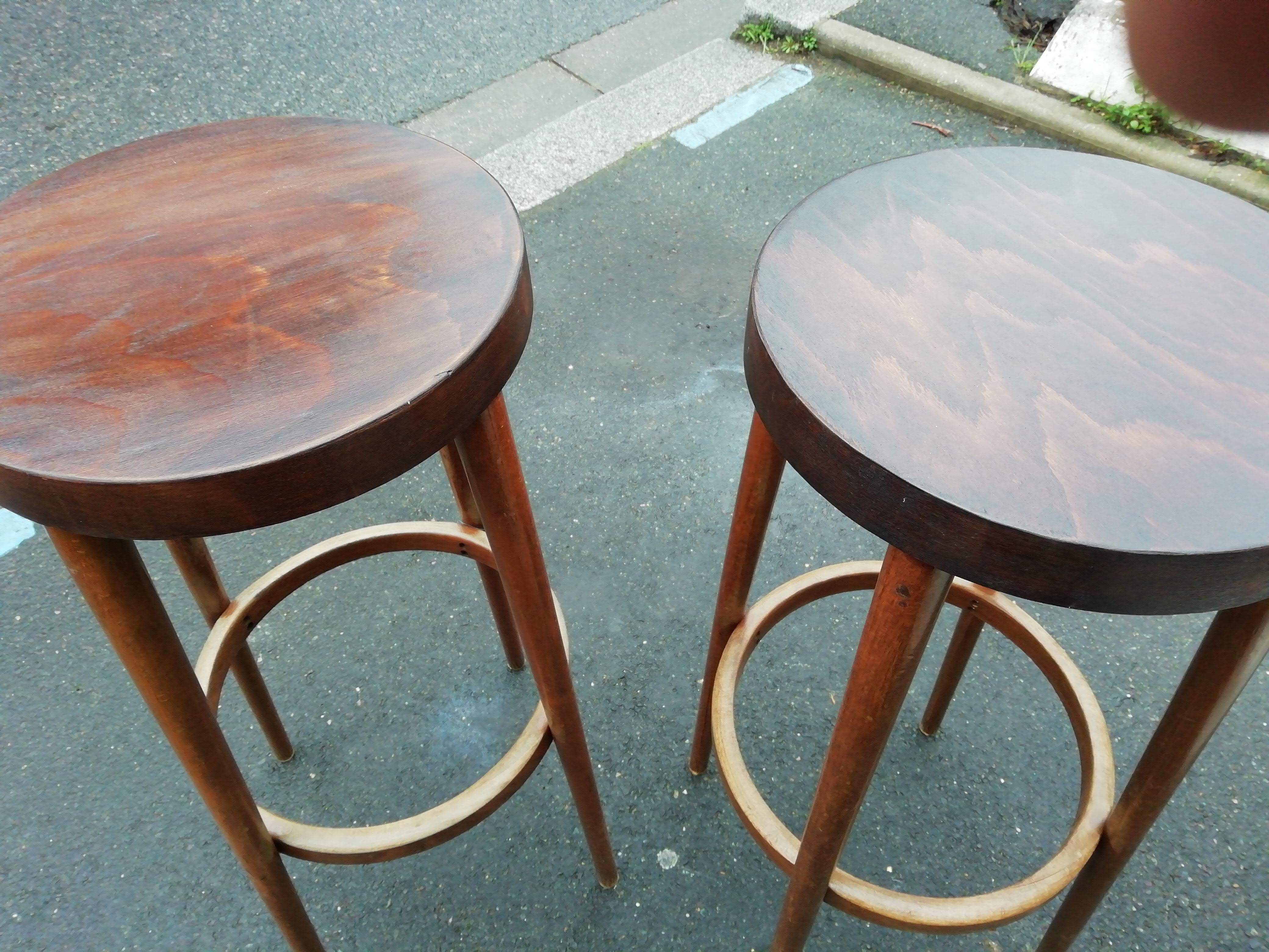 Pair of bar stools "Baumann"