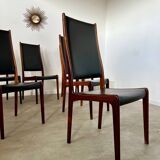 Arne Ovmand Olsen Mogens Kold Lot 6 old Scandinavian design Denmark chairs in vintage rosewood