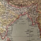 Lithograph engraving on India from 1897