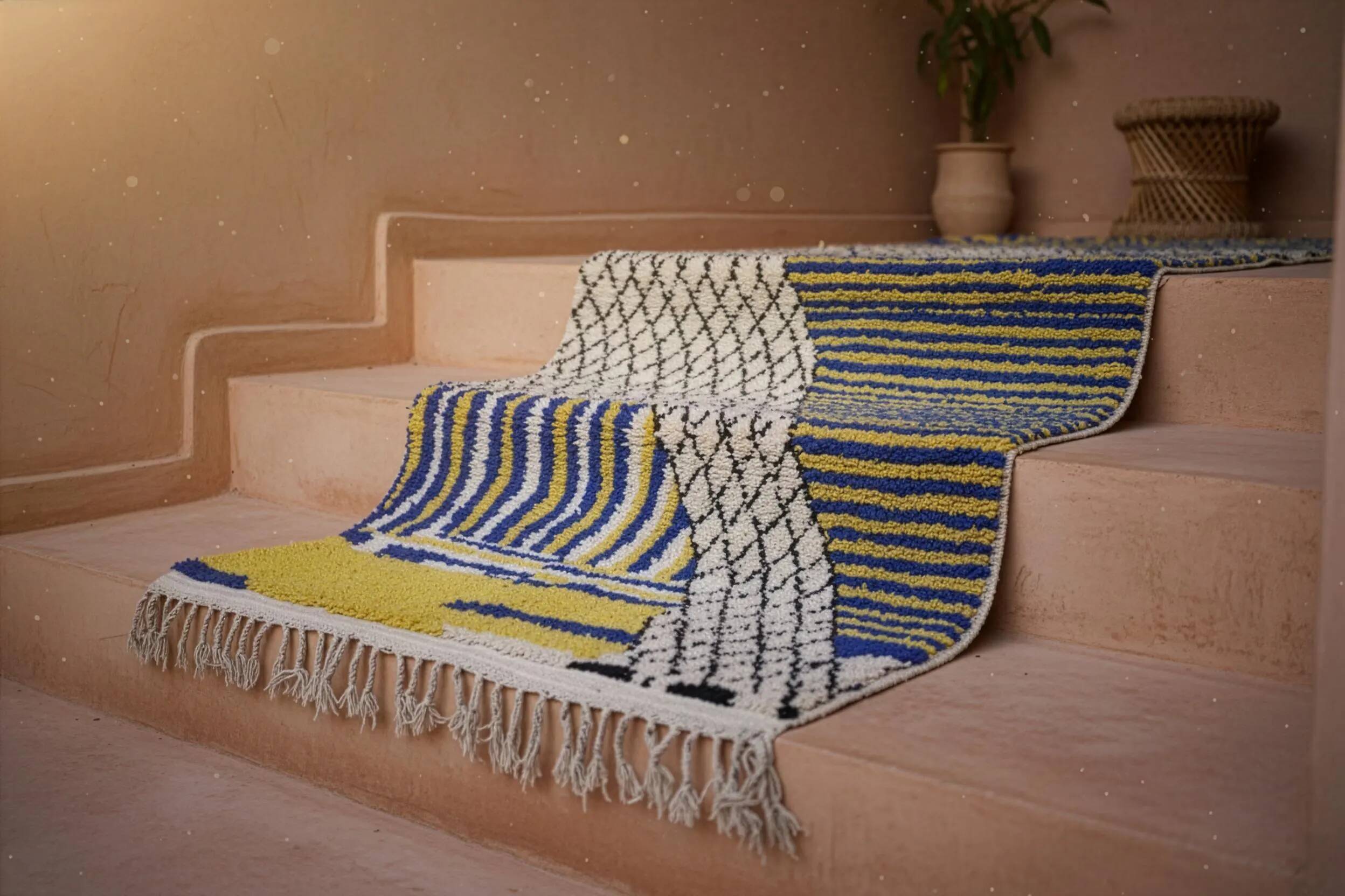 Large Berber wool rug 3x2 m