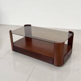 Italian wooden coffee table with drawers from the 80s