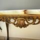 Table basse en marbre et bronze vintage
