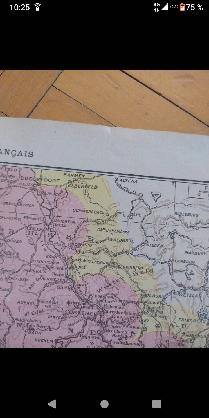 Historical map Larousse Great War French front