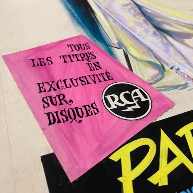 Original gouache of the poster "Paris, My Loves" by Joséphine Baker, 1959 • ART