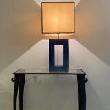 Blue enamelled 1970s lamp