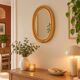 Miroir en rotin