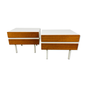Pair of vintage bedside tables Interlübke 50s end of sofa