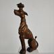 Statue de lévrier en bois sculpté à la main - XXe siècle