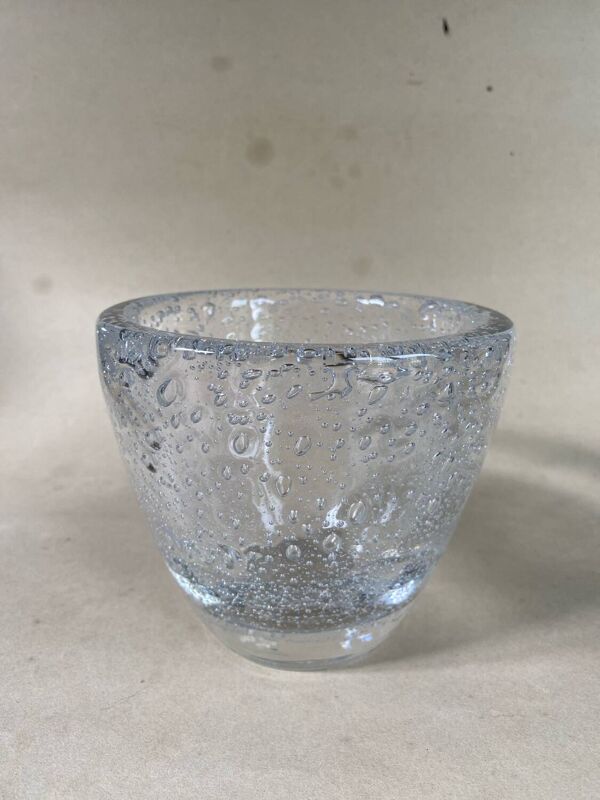 Daum Nancy France, vase bullé, vers 1930