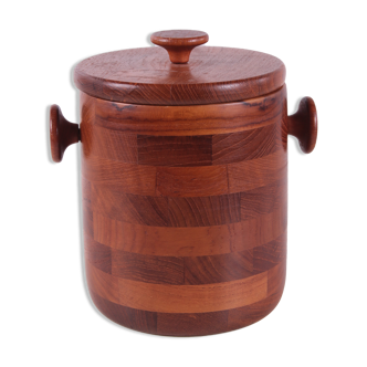 Teak ice bucket design Viners of Sheffield