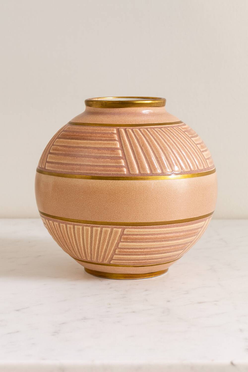 French art deco vase signed odyv 1930