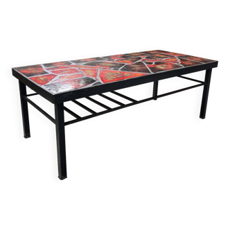 Modernist lava stone ceramic coffee table