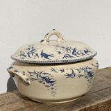 Iron earth tureen, Hirondelle model from the Lafitte factory in Bordeaux - old earthenware