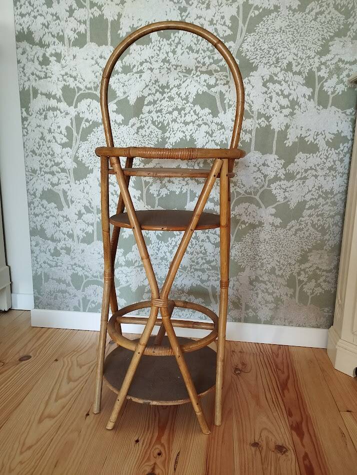 Vintage rattan bar – Portable – 60s–70s – Bohemian
