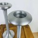 Paire de bougeoirs aluminium Kagla par Carl Ojerstam pour Ikea