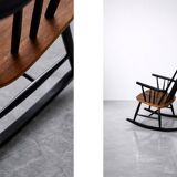 Vintage Mid-Century Finnish Modern Rocking Chair by I. Tapiovaara for Asko