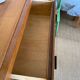 Vintage oak chest of drawers with oak veneer