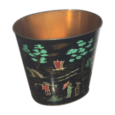 Vintage metal paper basket