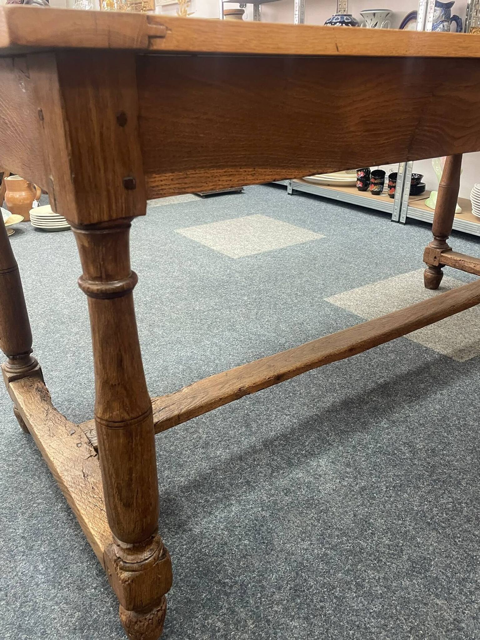 Old Louis XIII farmhouse table in solid oak – Console / Island of